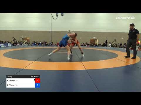 53 Kg Rr Rnd 1 Vayle Baker Team Pennsylvania Vs Felicity Taylor Team Iowa