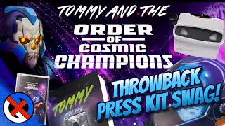 Throwback Press Kit Swag for Tommy and the Order of Cosmic Champions!