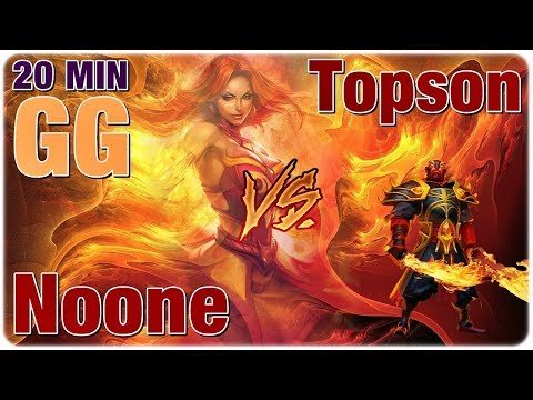 Noone LINA vs EMBER Topson Midlane Battle 20 min GG | Dota 2 Pro Gameplay