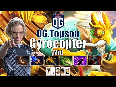 Gyrocopter Mid | OG.Topson | TOPSON PRACTICING GYRO MID FOR TI10 STRAT | 7.30d Gameplay Highlights