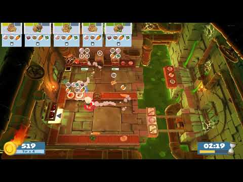 Overcooked 2 - Hangry Horde 1-3 :: 2 Players - Score: 1715