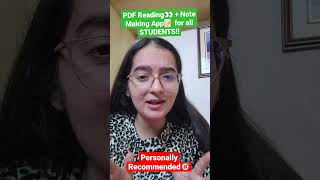 PDF READING 👀 and NOTE MAKING App 📝 for STUDENTS✅✅ #notes #reading #writing #pdf #app #nta #ugc #phd