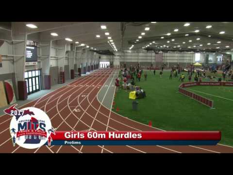 MITS 2017 Girls 60m Hurdle Prelims Heat 1