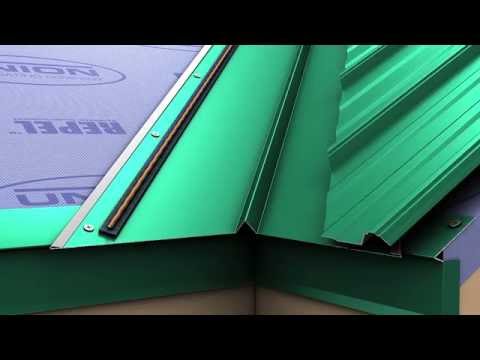 How to install a metal roof valley for Union's MasterRib panel.