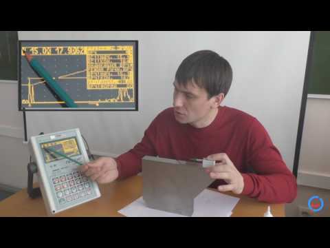 УД2-102. Настройка временной регулировки чувствительности для наклонного преобразователя