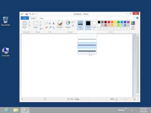 Windows 8.0 Professional - Draw a Straight Line in...