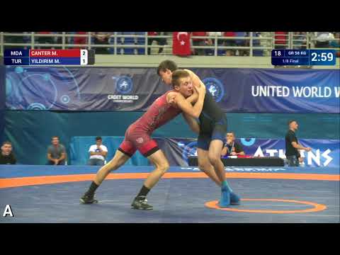 1/8 GR - 58 kg: M. CANTER (MDA) df. M. YILDIRIM (TUR) by VFA, 8-4