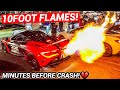 dde mclaren 720 gtr shoots massive flames *minutes before crash...*