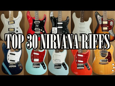 Top 30 Nirvana Riffs on 10 Kurt Cobain Guitars