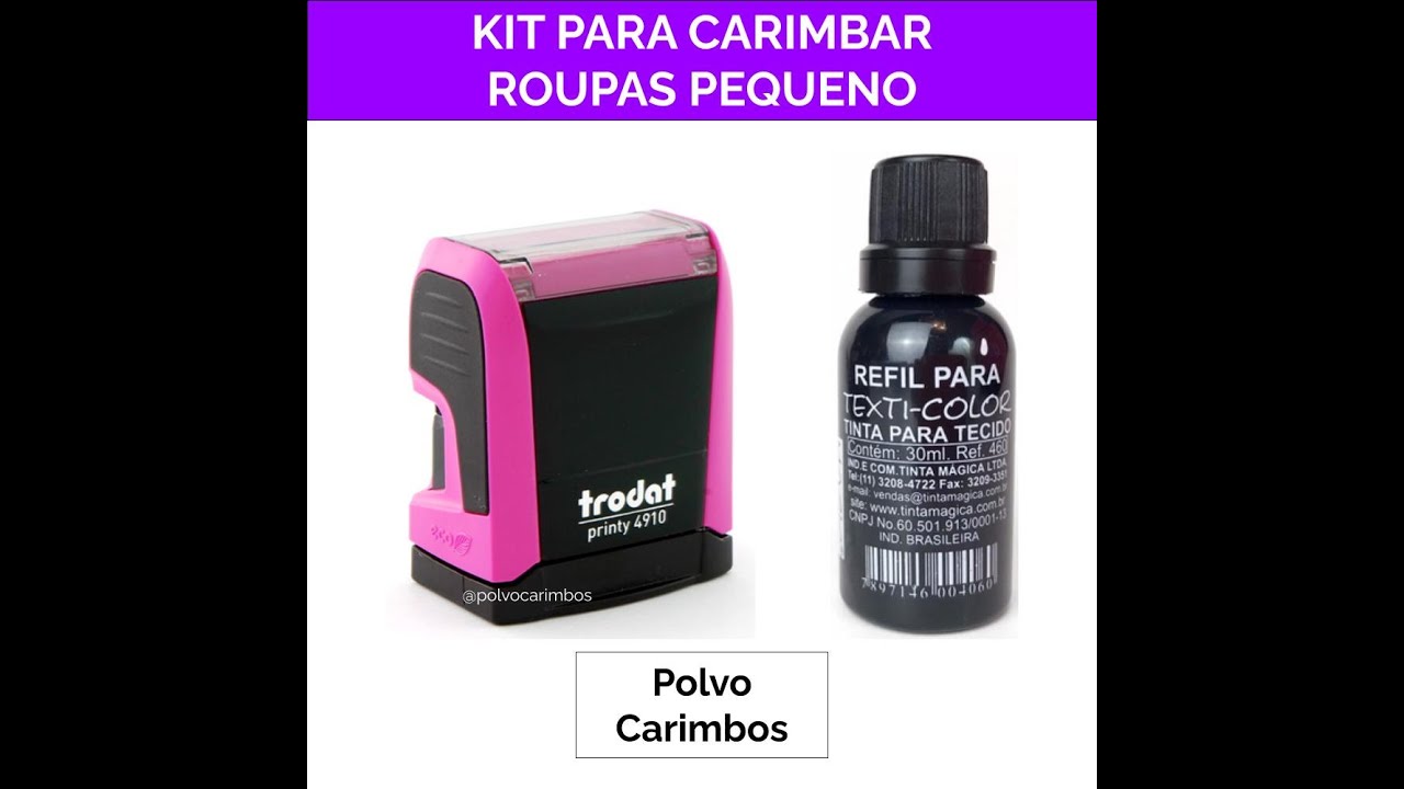 Carimbo automático para carimbar nomes em roupas e uniformes | Polvo Carimbos
