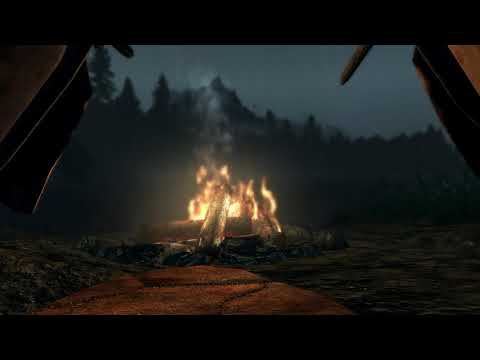 ASMR - Skyrim - Nap Time By Lake and Fire - Ambient Sounds ...
