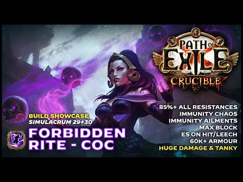 POE 3.21 - Forbidden Rite CoC Occultist - Simulacrum 29+30
