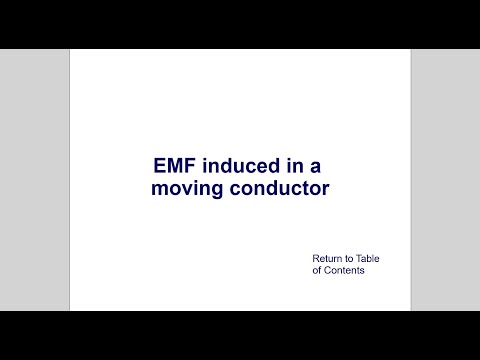 EMF induced in a moving conductor
