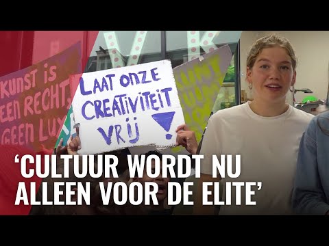 Leerlingen IVKO voeren actie tegen plannen kabinet