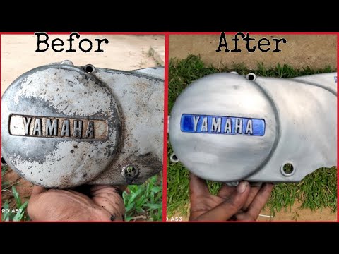 Enging Side Housing Buffing | YAMAHA enging housing polishing