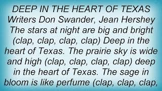 Hank Thompson - Deep In The Heart Of Texas Lyrics