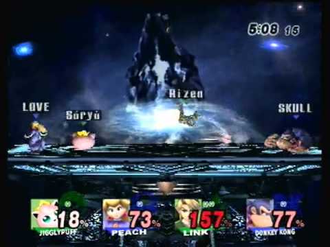 Dettadeus (Jiggs) + Rizen (Link) vs Meno (Peach) + Skullkid (DK)