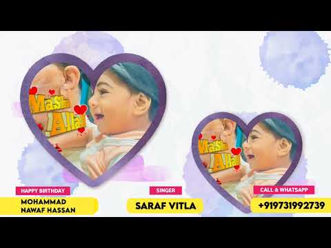 Happy Birthday Nawaf Hassan Wishes Song | Singer Saraf Vitla | Order WhatsApp +919731992739