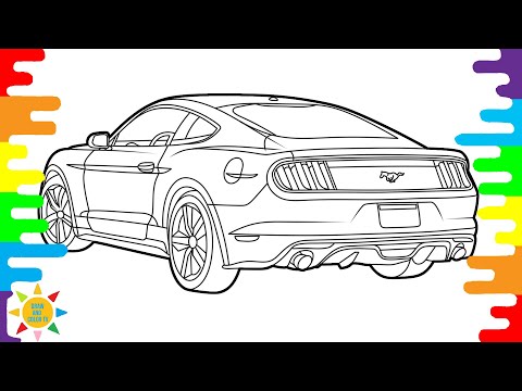 Ford Mustang Shelby GT500 Coloring Pages | FORD MUSTANG COLORING