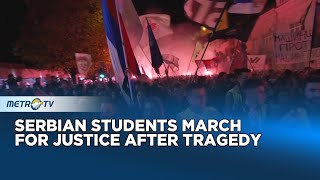 Serbian Students March for Justice After Deadly Train Station Collapse