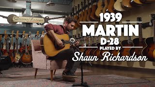 Video thumbnail for 1939 Martin D-28 played by Shaun Richardson by Carter Vintage Guitars