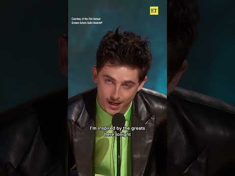 Timothee Chalamet becomes youngest actor to win in the Best Male Actor category at the #SAGAwards