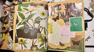 make a collage junk journal spread with me | journal spread no. 9