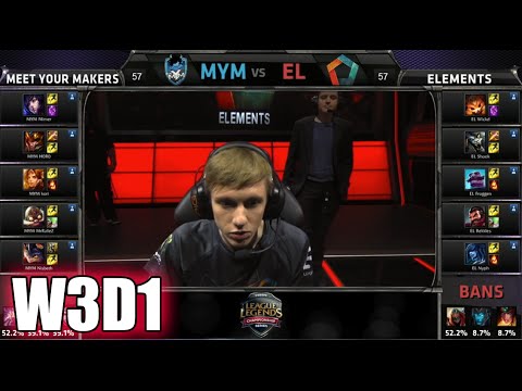 MeetYourMakers vs Elements | S5 EU LCS Spring 2015 Week 3 Day 1 | MYM vs EL W3D1G3 VOD 60FPS