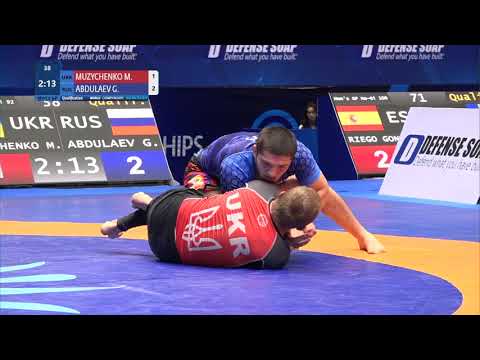 Qual. Men's GP No-Gi - 92 kg: M. MUZYCHENKO (UKR) v. G. ABDULAEV (RUS)