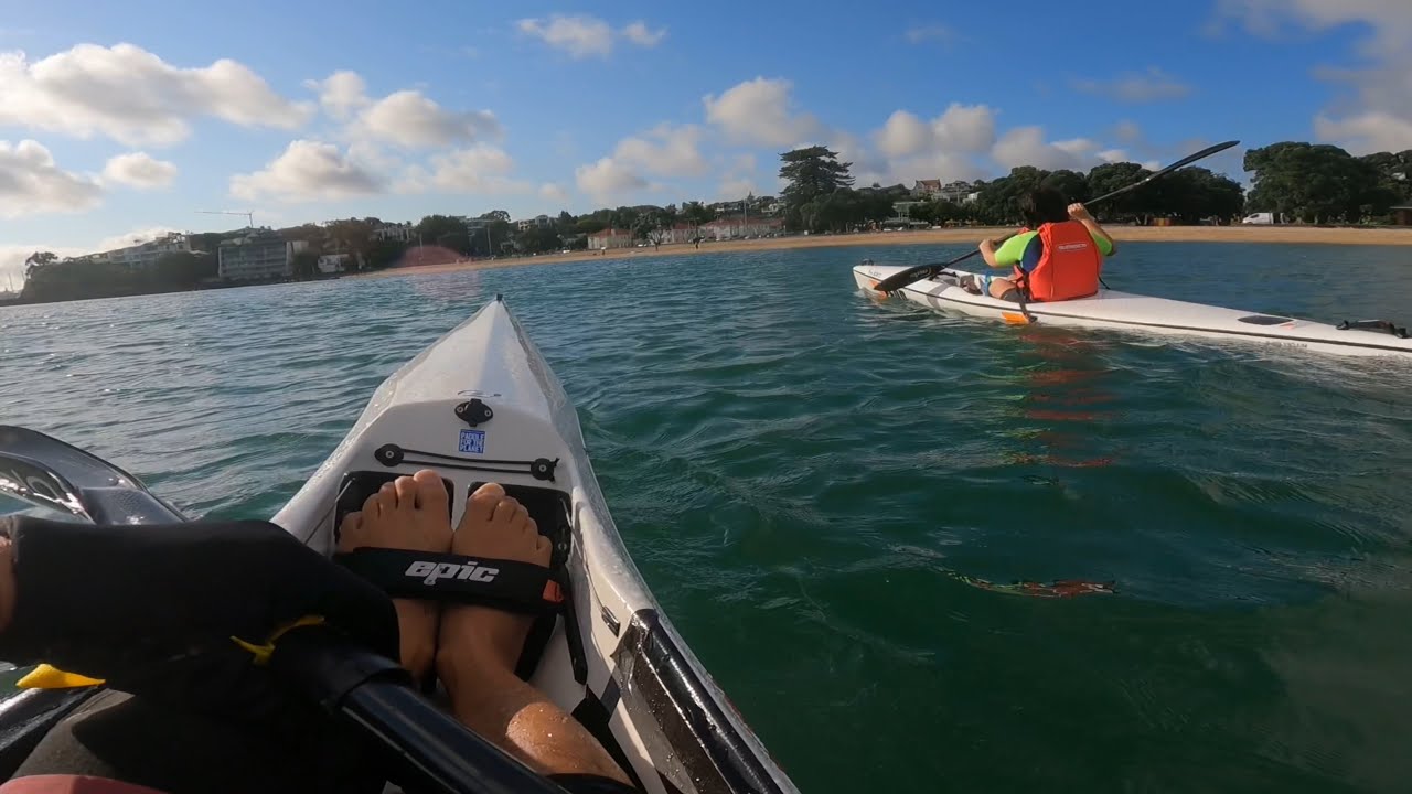 Paddling with my daughter - Fennix Bonito and Epic V10L surfskis