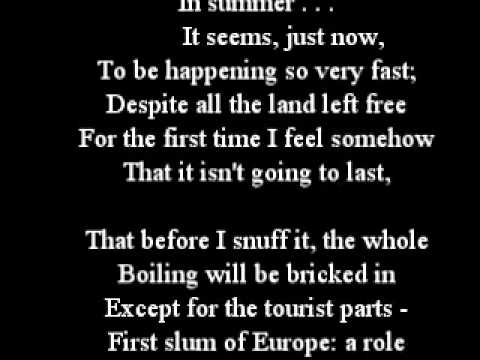 Philip Larkin reading "Going Going"