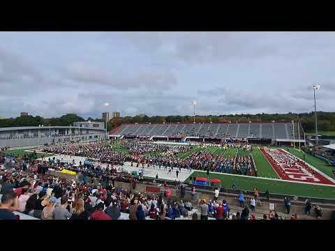 UMass Amherst band Day 2023 halftime show.