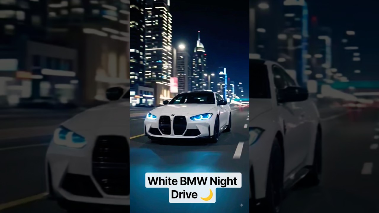 White BMW Night Drive 🌙 shorts#bmw m4#night drive#viral