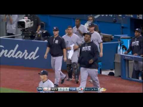 BENCHES CLEAR TWICE (Yankees vs. Blue Jays) Sept 26