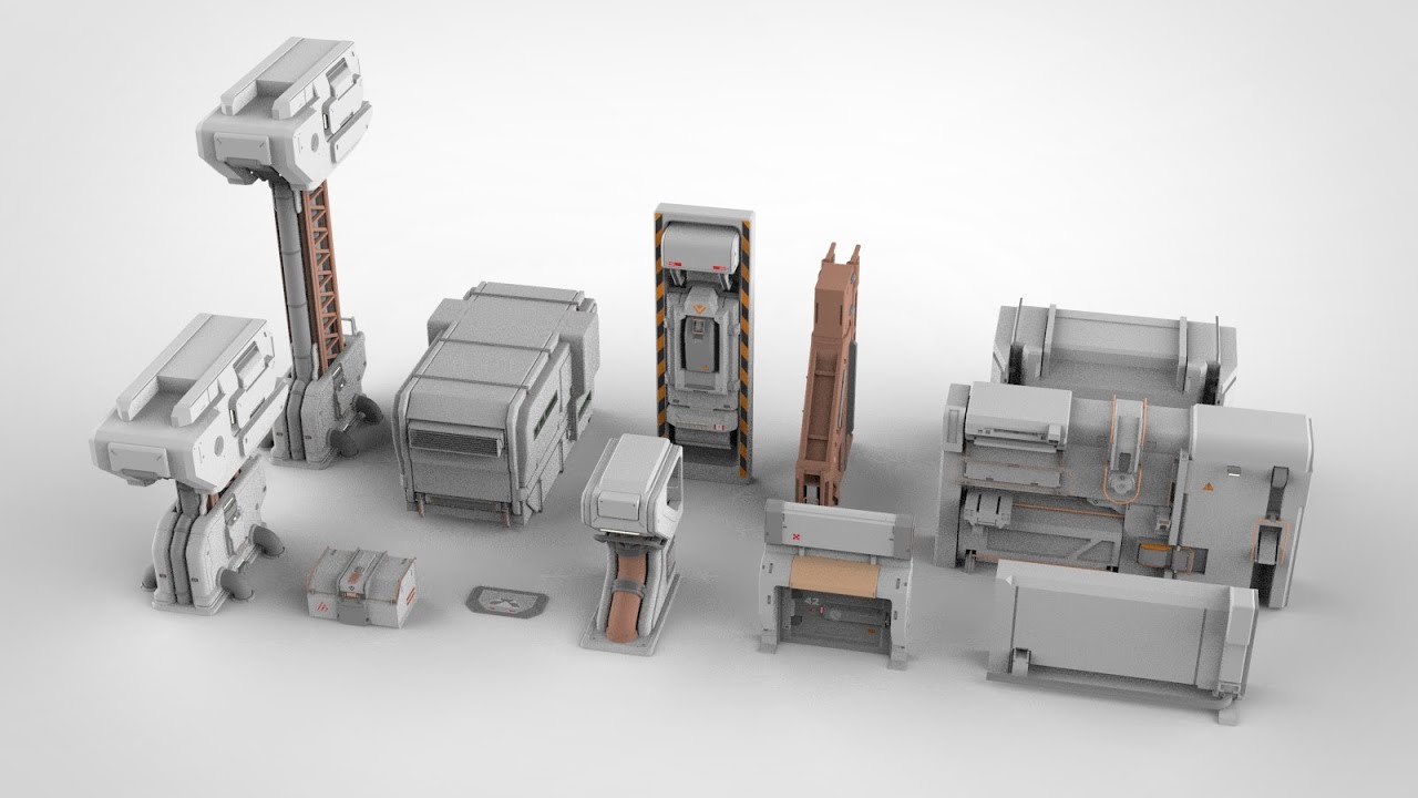 Kit di architettura fantascientifica 27 Modello 3D