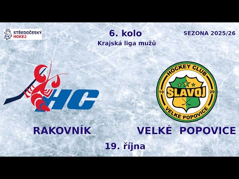 HC Rakovník vs. HC SLAVOJ Velké Popovice 3:1 - 6. kolo KLM  -  19.10.2025  Zkrácený záznam