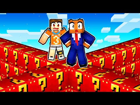 Mario Lucky Block Walls with 6 Players - EPIC Minecraft Challenge!