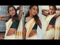Actress Srinikha Onam Saree Hot Expression Hot Navel Saree Hot Scene Hot Hip Hot Scene