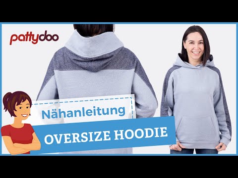 Nähanleitung für Oversize-Hoodie oder Sweatkleid mit cooler Teilung, Taschen & Special-Kapuze 😎