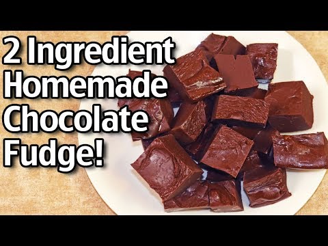 2 Ingredient Homemade Chocolate Fudge Recipe - How To Make Fudge At Home