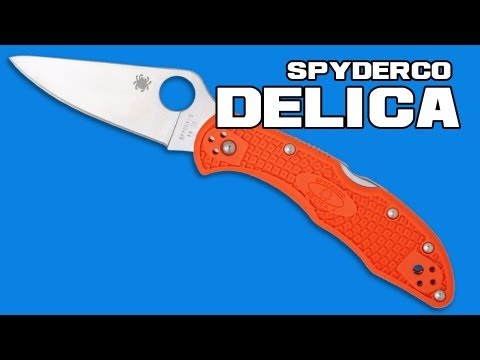 Spyderco Delica 4 Knife Stainless Steel SS Folder (2.88" Satin Serr) C11PS