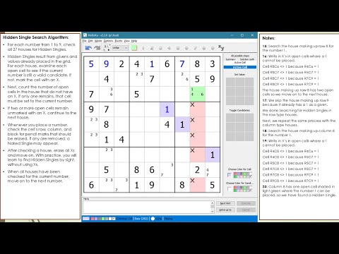 dxSudoku #119 Finding Hidden Singles with Pencil Marks