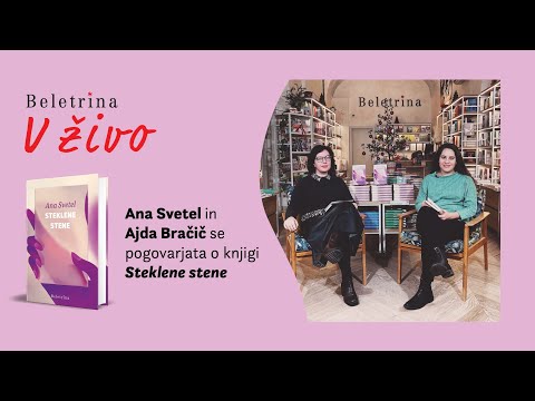 Naslovnica: Beletrina v živo: Ana Svetel: Steklene stene