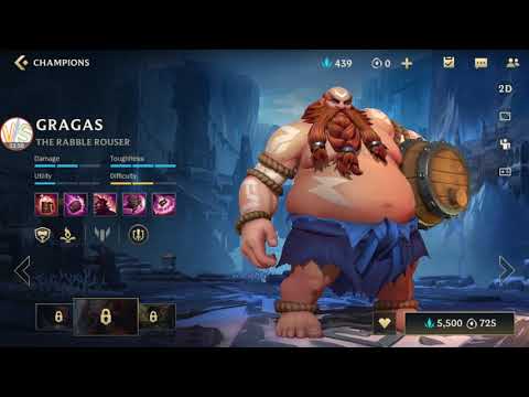 GRAGAS Skins, Skills, Items and Gameplay in LOL WILD RIFT