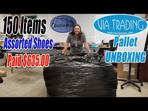 VIA Trading Assorted Shoe Pallet UNBOXING - 150 shoes - Will I make Money? - Online Reselling