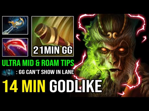 How to Mid & Roaming Monkey King - 14Min Godlike Nobody Can Show in Lane with Desolator Sabre Dota 2