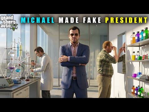 GTA 5 : MICHAEL MADE FAKE PRESIDENT LESTER || BB GAMING