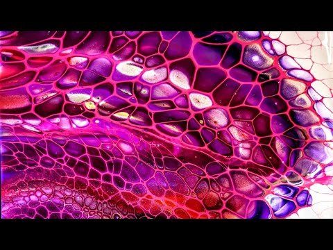 (106) 'Rosa' ~ Super Vivid Bloomswipe ~ Fluoro Pink Lacing ~ Sheleeart Style ~ Fluid Art