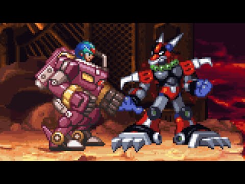 Raiden Ride Armor vs. Magma Dragoon - Mega Man X4 TAS