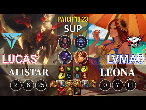 IGY Lucas Alistar vs JDG LvMao Leona Sup - KR Patch 10.23